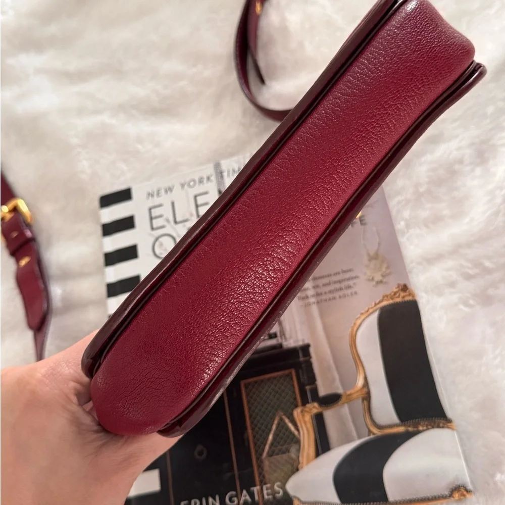 Authentic Miu Miu Red Madras Leather Crossbody Bag - Picture 4 of 12